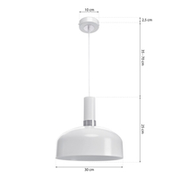 Milagro - Lampa wisząca MALMO WHITE/CHROME 1xE27