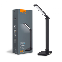 Lampka biurkowa czarna LED 18W z bezprzewodowym ładowaniem 1800-6500K 500lm