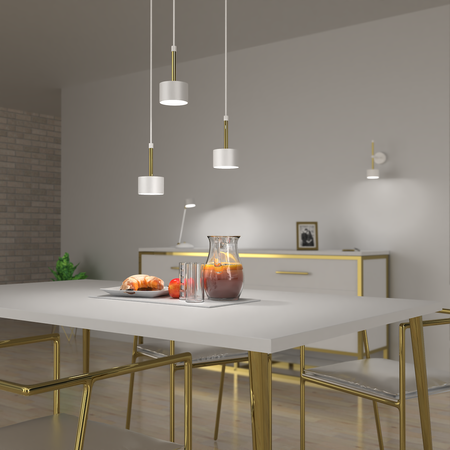 Lampa wisząca Arena 3xGX53 Biały/Złoty