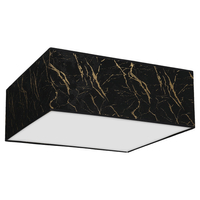 Milagro - Lampa sufitowa SENSO Black/Gold kwadrat 3xE27