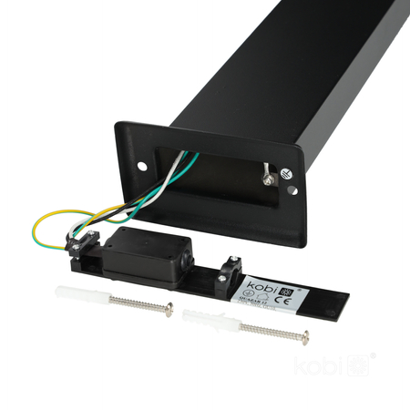 Słupek ogrodowy QUAZAR 12 1xGU10 IP44 czarny Kobi