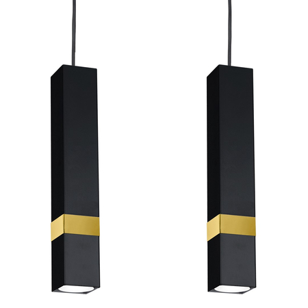 Milagro - Lampa wisząca VIDAR BLACK/GOLD 3xGU10