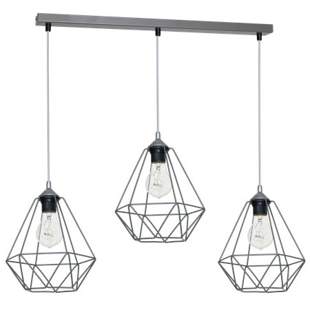 Milagro - Lampa wisząca BASKET GRAY 3xE27