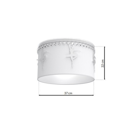 Milagro - Lampa sufitowa BALETNICA WHITE 1xE27