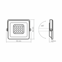 Naświetlacz LED biały halogen 5000K 900lm 10W