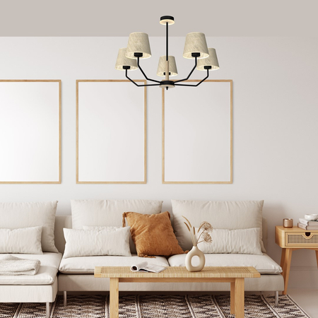 Milagro - Lampa wisząca ETNA Black 5xE27