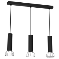 Milagro - Lampa Wisząca DANTE BLACK/SILVER 3x mini GU10