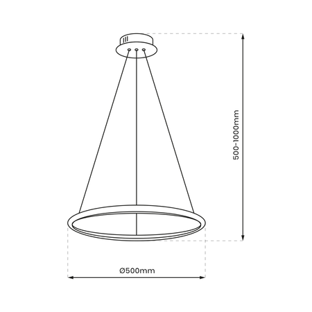 Milagro - Lampa wisząca ROTONDA GOLD 27W LED