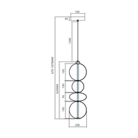 Lampa wisząca DAPHNE SMOKED 36W