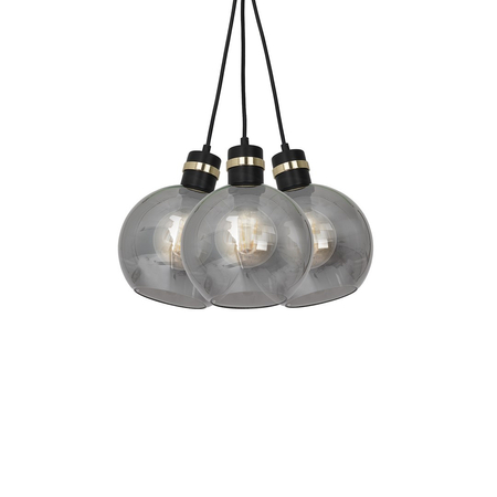 Milagro - Lampa wisząca OMEGA BLACK/GOLD 3xE27