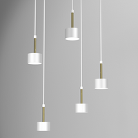 Milagro - Lampa wisząca ARENA WHITE/GOLD 5xGX53