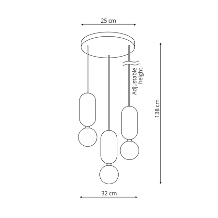 Ballo lampa wisząca 3xG9