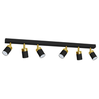 Milagro - Lampa sufitowa JOKER BLACK/GOLD 6xGU10