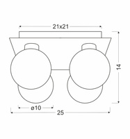 Candellux - Oden Lampa Sufitowa Chromowy 4X40W G9 Klosz Biały