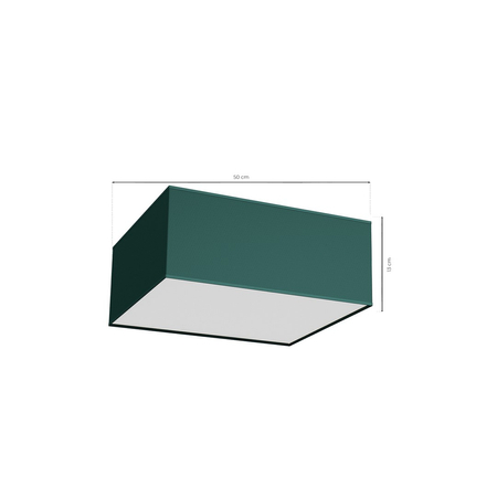Milagro - Lampa sufitowa VERDE GREEN kwadrat 3xE27 50cm