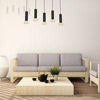 Milagro - Lampa wisząca DANTE Black/Gold 5x mini GU10