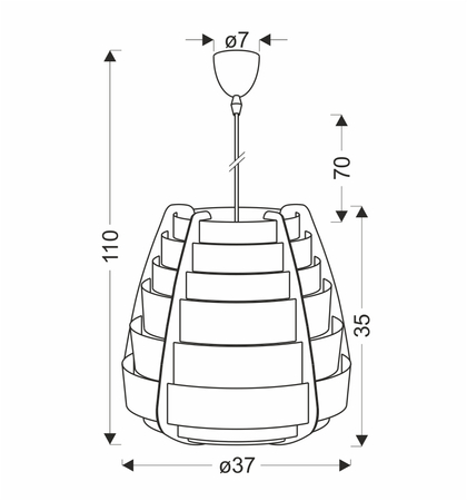 LAMPA WISZĄCA NAGOJA 1 BEŻOWY