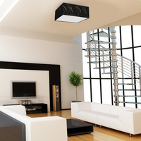 Milagro - Lampa sufitowa SENSO Black/Gold kwadrat 2xE27