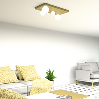Milagro - Lampa sufitowa BIBIONE GOLD 4xG9