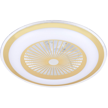 Milagro - Plafoniera LED ZONDA GOLD 48W z wentylatorem