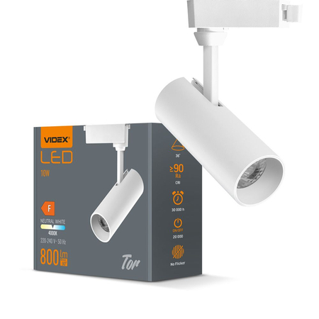 Reflektor szynowy LED punktowy biały obrotowy 10W 4000K