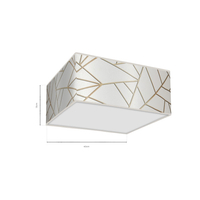 Milagro - Lampa sufitowa ZIGGY WHITE White/Gold 2xE27