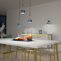 Milagro - Lampa wisząca ARENA BLUE/GOLD 3xGX53