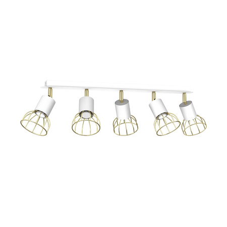 Milagro - Lampa sufitowa DANTE White/Gold 5x mini GU10