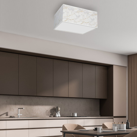 Milagro - Lampa sufitowa SENSO White/Gold kwadrat 3xE27