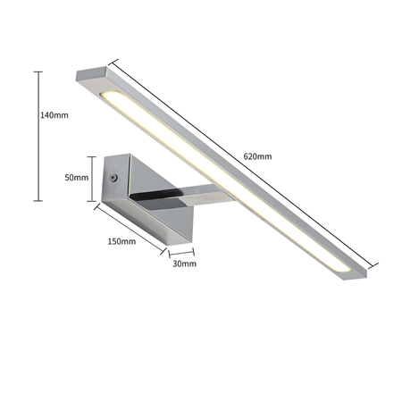 Kinkiet Isla chrom 62cm IP44 LED CCT