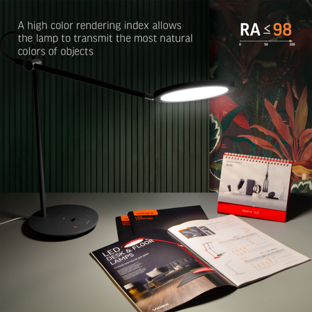 Lampka biurkowa LED 20W czarna ściemnialna