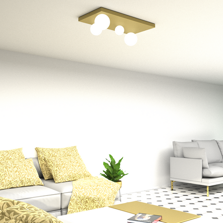 Milagro - Lampa sufitowa BIBIONE GOLD 4xG9