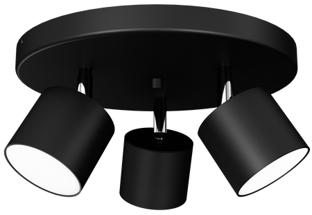 Milagro - Lampa sufitowa DIXIE BLACK 3xGX53
