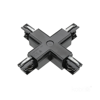 Łącznik do szynoprzewodu 3-obwodowy X czarny Kobi