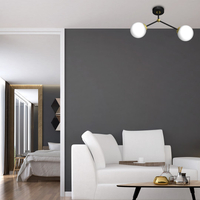 Milagro - Lampa sufitowa JOY BLACK / GOLD 2xE14