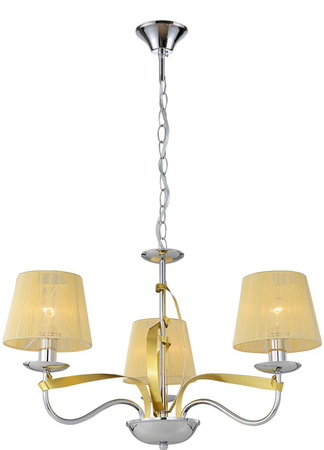 Candellux - Diva Lampa Wisząca 3X40W E14 Chrom/Złoty