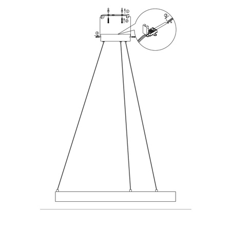 Midway lampa wisząca mała czarna Triangle LP-033/1P S  BK Triangle