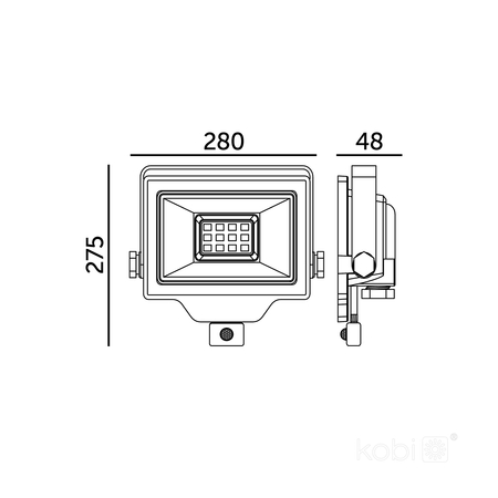 Naświetlacz LED DELYO MHNC 100W 4000K IP54 Kobi Premium