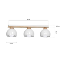 Milagro - Lampa sufitowa DAMA WHITE 3xE27
