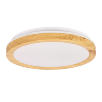 LAMPA SUFITOWA GANDAVA PLAFON 18W LED BIAŁO DREWNIANY 4000K