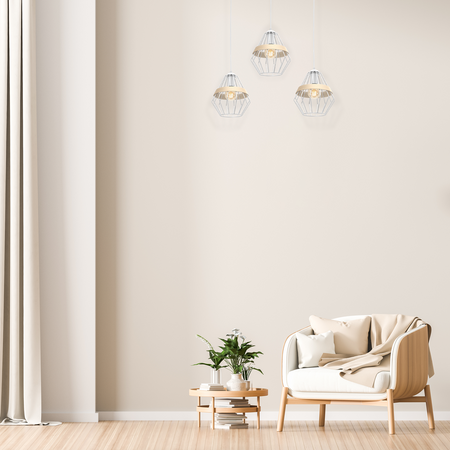 Milagro - Lampa wisząca CLIFF WHITE 3xE27