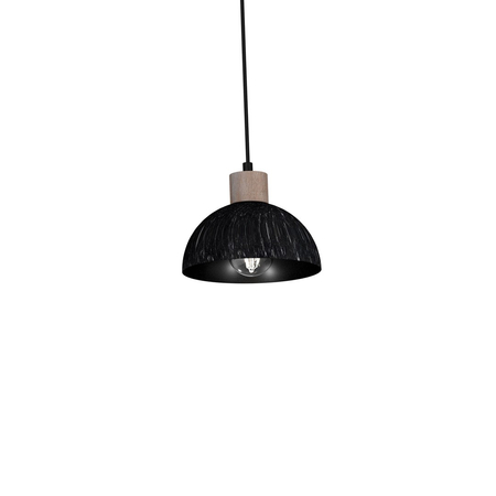 Milagro - Lampa wisząca ERIK Sawn black/Patinated wood 5XE27