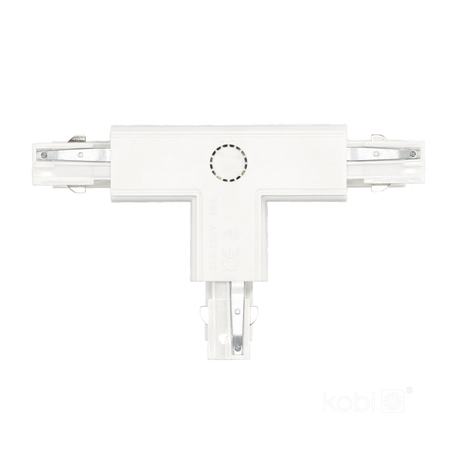 Łącznik do szynoprzewodu 3-obwodowy T PRAWY biały Kobi