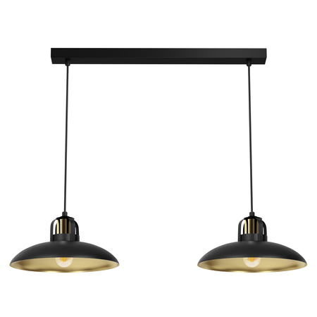 Milagro - Lampa wisząca FELIX BLACK/GOLD 2xE27