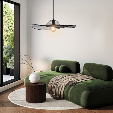 Deco lampa sufitowa czarny 1x40W E27 abażur czarny