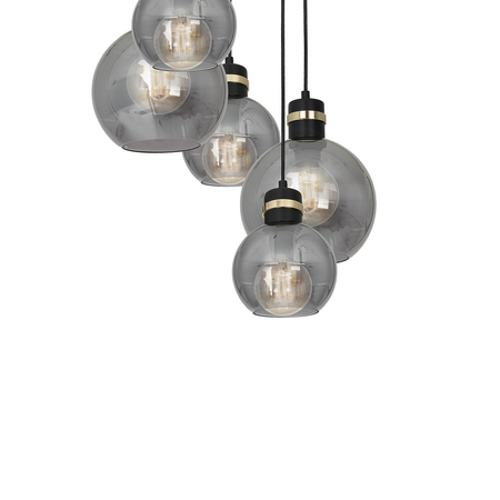 Milagro - Lampa wisząca OMEGA BLACK/GOLD 5xE27  Koło
