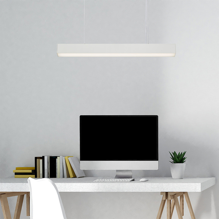 Lampa Wisząca Luci M 80 cm Biała Sterowanie Tuya 32W LED Zmienna Barwa CCT