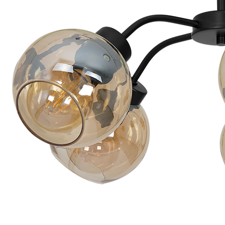 Milagro - Lampa sufitowa SOFIA AMBER 5xE27