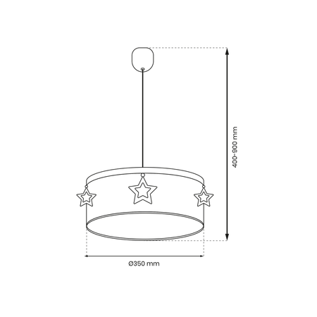 Milagro - Lampa wisząca STAR 1xE27