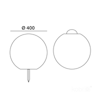 Lampa ogrodowa Solar LED GARDEN BALL 40cm 3000K+RGB Kobi